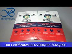 पालतू जानवरों के भोजन के लिए स्टैंड-अप ज़िपलॉक पाउच