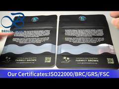 स्पष्ट खिड़की के साथ भांग के फूल के लिए स्टैंड-अप ज़िपलॉक थैली