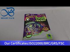 खिलौनों की पैकेजिंग के लिए स्पष्ट खिड़की वाला स्टैंड-अप ज़िपलॉक बैग