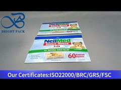 नीला स्टैंड अप ज़िपलॉक पाउच