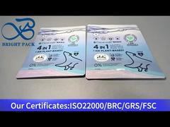 नीले लॉन्ड्री पॉड ज़िपर बैग को खड़ा करते हैं