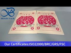 स्पष्ट खिड़की के साथ पीला स्टैंड अप ज़िपलॉक बैग