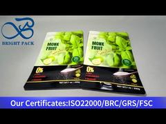 स्वस्थ चीनी के लिए हरा स्टैंड अप पाउच