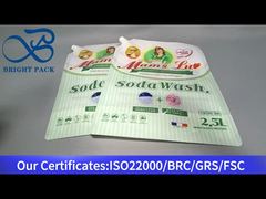 कपड़े धोने का डिटर्जेंट 2.5L के लिए स्टैंड अप टोंटी थैली