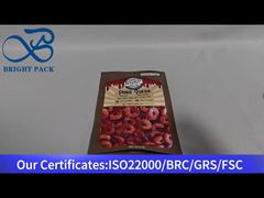 मसालेदार कैंडी के लिए ब्राउन स्टैंड अप ज़िपलॉक पाउच