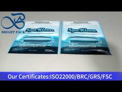 सफाई एजेंट 80 ग्राम के लिए नीली प्लास्टिक पुनः सील करने योग्य थैली