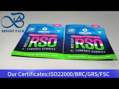 कैनबिस गमियों के लिए रंगीन प्लास्टिक बैग