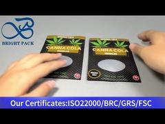 यूएस पेटेंट के साथ ब्राउन चाइल्ड प्रूफ ज़िपर बैग