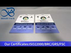 पालतू जानवरों के स्नैक्स के लिए नीली स्टैंड अप प्लास्टिक बैग 170 ग्राम