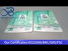 फ्लॉस पिक के लिए स्पष्ट खिड़की के साथ हरा प्लास्टिक ज़िप लॉक बैग