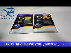 काला एल्यूमीनियम पन्नी प्लास्टिक स्टैंड अप बैग जिसमें साफ़ खिड़की है