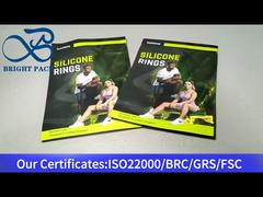 सिलिकॉन रिंगों के लिए काला और हरा एल्यूमीनियम-प्लास्टिक ज़िपर बैग