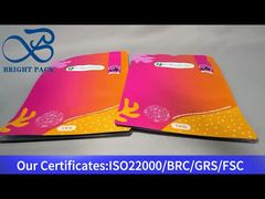 पाउडर के लिए लाल फ्लैट बॉटम ज़िप बैग 1 किलो