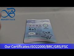 नीले कपड़े धोने के डिटर्जेंट पॉड्स खड़े बैग