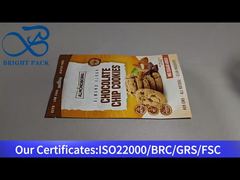 चॉकलेट चिप कुकीज़ स्टैंड अप ज़िपर बैग