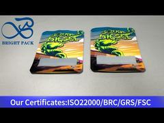 नारंगी एल्यूमीनियम पन्नी समग्र ज़िपर बैग जिसमें स्पष्ट खिड़की है