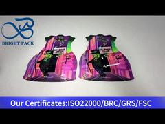 अनियमित आकार का चीनी बाल प्रतिरोधी बैग दो तरफा मुद्रण के साथ