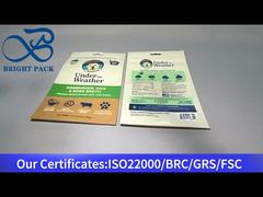 कुत्तों के भोजन के लिए भूरा स्टैंड अप फूड पैकेजिंग बैग