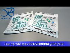 कपड़े धोने के कैप्सूल के लिए सफेद स्टैंड अप पाउच 420 ग्राम