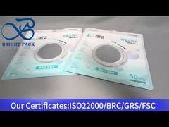 कपड़े धोने के पॉड्स के लिए स्पष्ट खिड़की के साथ सफेद बाल प्रतिरोधी पैकेजिंग बैग