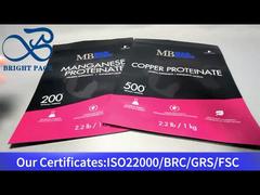 पूरक 1 किलो के लिए काला स्टैंड अप ज़िप लॉक पाउच