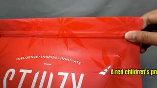 एक लाल बच्चों का सुरक्षात्मक बैग
