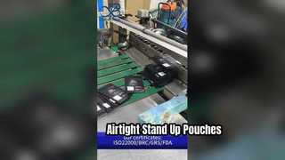 स्टैंड अप जिपर पाउच बी2बी थोक पुनः सील करने योग्य कस्टम खाद्य सुरक्षित वायुरोधी