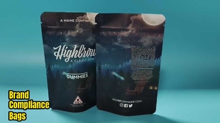 कैनबिस ब्रांड अनुपालन के लिए यूएस-पेटेंटेड कस्टम चाइल्ड रेसिस्टेंट माइलर बैग