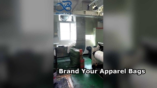 कस्टम मुद्रित परिधान बैग साफ़ विंडो ब्रांड लोगो वस्त्र भंडारण बैग