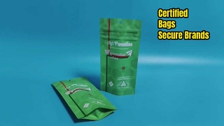 ब्रांडों के लिए कैनबिस पैकेजिंग बैग यूएस प्रमाणित बाल प्रतिरोधी थोक