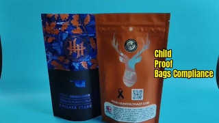 कैनबिस डिस्पेंसरी अनुपालन आवश्यकताओं के लिए यूएस-पेटेंटेड चाइल्ड प्रूफ जिपलॉक बैग