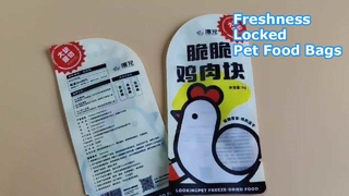 ताजगी और थोक थोक आपूर्ति के लिए ऑक्सीजन-बैरियर पालतू फ्रीज-सूखे खाद्य बैग