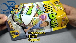 पुनः सील करने योग्य ज़िप लॉक स्टैंड अप पाउच