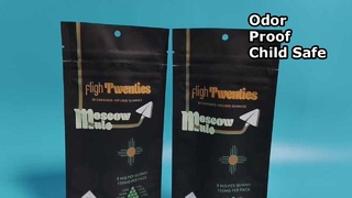 यूएसए कैनबिस ब्रांड्स के लिए स्मेल प्रूफ मायलर बैग चाइल्ड रेसिस्टेंट बल्क