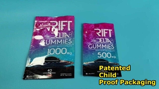 कैनबिस अनुपालन आवश्यकताओं के लिए यूएस-पेटेंटेड कस्टम साइज चाइल्ड प्रूफ जिपलॉक बैग