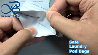 कपड़े धोने के कैप्सूल डिटर्जेंट के लिए सफेद छोटे बच्चे प्रतिरोधी बैग