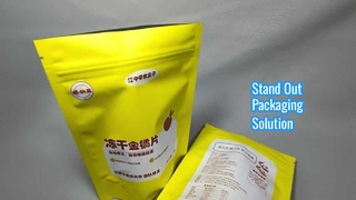 एफडीए द्वारा स्वीकृत पुनः सील करने योग्य स्टैंडिंग जिपलॉक बैग