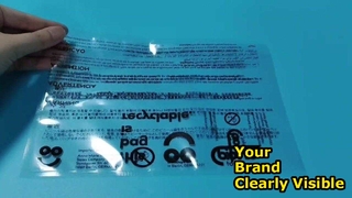 खुदरा थोक आपूर्ति के लिए कस्टम मुद्रित पारदर्शी प्लास्टिक बैग