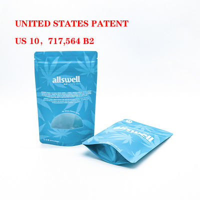 स्व-सहायक प्लास्टिक ज़िपर लॉक के साथ बेहतर गंध-अवरोधक सुरक्षित बाल प्रतिरोधी बैग