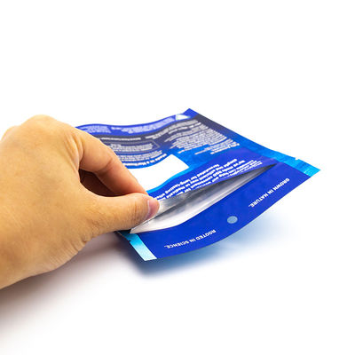 तीन पक्षीय एंटी चाइल्ड ज़िपर पैकेजिंग बैग कस्टम निर्माता Vmopp+Pet+Pe प्लास्टिक कम्पोजिट बैग