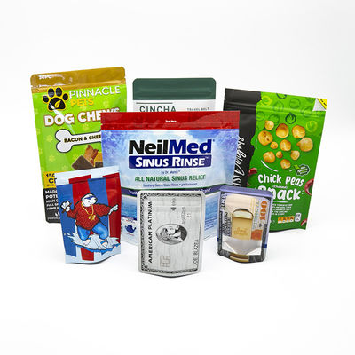 प्लास्टिक खाद्य पैकेजिंग बैग, स्टैंड अप ज़िपर बैग निर्माता, एल्यूमीनियम पन्नी मिश्रित बैग