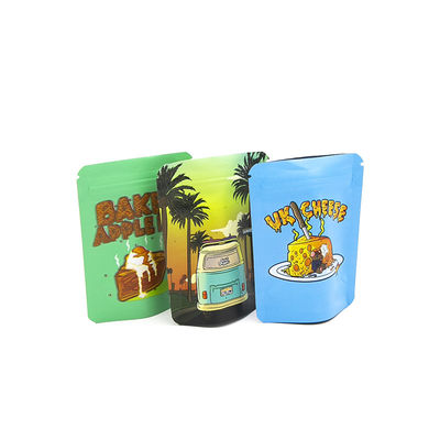 कस्टम मुद्रित पुनः बंद करने योग्य बाल प्रतिरोधी गंध प्रतिरोधी 1g 3.5g 7g 14g 28g 1oz Mylar बैग