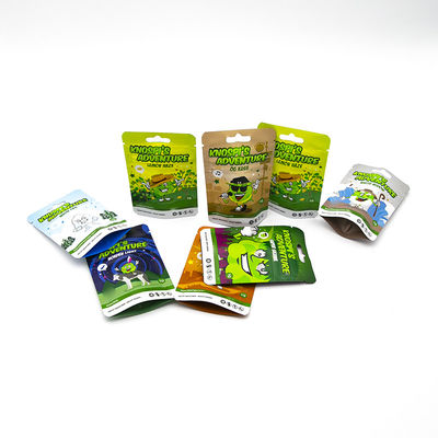 कस्टम बाल प्रतिरोधी बैग पैकेजिंग छेड़छाड़ सबूत होलोग्राफिक काले सफेद मैट चमकदार Mylar निकास बैग