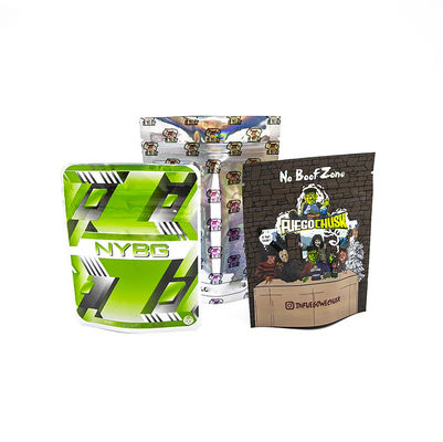 अनुकूलित तीन पक्षीय सील तंबाकू सिगार Mylar बैग मुद्रण योग्य डिजाइन