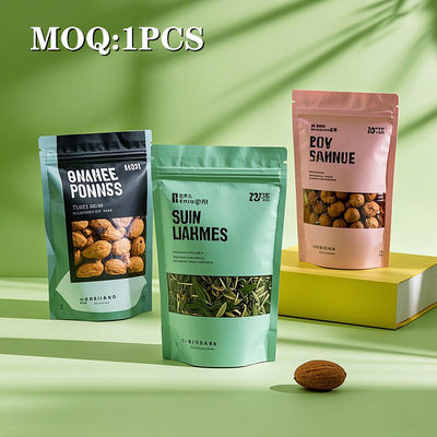 खाद्य ग्रेड Mylar बैग खड़े हों जिपर के साथ बैग शीर्ष नमी सबूत एल्यूमीनियम पन्नी खाद्य पैकेजिंग