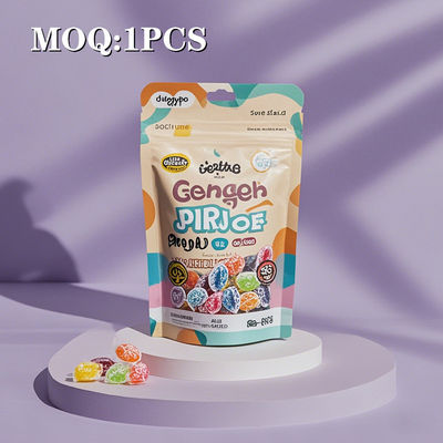 पर्यावरण के अनुकूल Mylar खाद्य पैकेजिंग के लिए स्टैंड अप बैग ब्रांड लोगो के साथ अनुकूलन योग्य