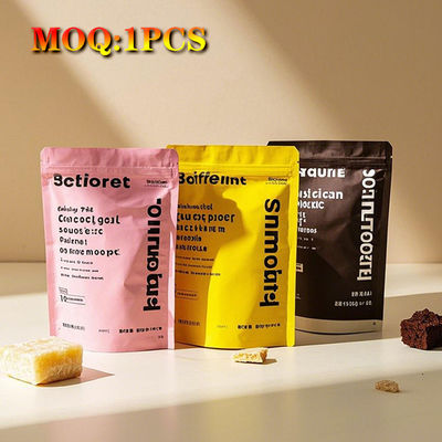 कस्टम मुद्रित फिर से बंद करने योग्य गंध प्रतिरोधी टुकड़े टुकड़े Mylar बैग रंगीन खड़े भोजन के लिए बैग कैंडी 1g 35g 7g 14g 28g 1oz