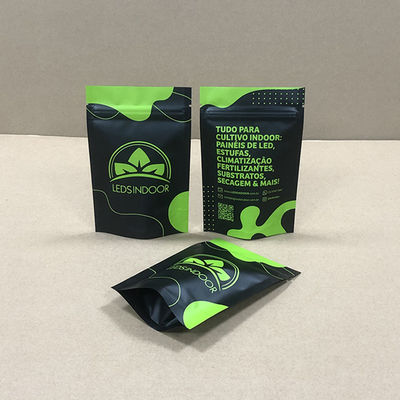 मैट ब्लैक ज़िपलॉक बैग ASTM-D3475 मानक बाल प्रतिरोधी निकास बैग