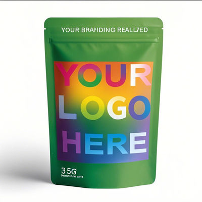 थोक कस्टम मुद्रित मायलर गंध प्रतिरोधी 3.5g 7g 14g 28g खाद्य खड़े हो जाओ थैला ज़िपर प्लास्टिक लेजर टेरीओ 3.5g खिड़की के साथ बैग