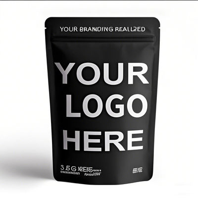 कस्टम प्रिंटिंग मैट स्टैंड अप ज़िपलॉक मायलर बैग पुनः बंद करने योग्य गंध प्रतिरोधी खाद्य पैकेजिंग बैग